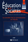 Couverture du numéro 15 de la revue Éducation et Sociétés