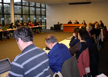 Les participants à la deuxième séance du séminaire sur le travail enseignant