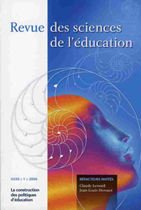 Revue des sciences de l'éducation